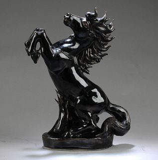 A Porcelain Horse Statue