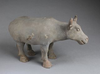 Chinese Pottery Cow Statue