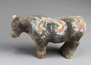 Chinese Pottery Cow Figurine