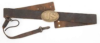 Civil War Enlisted Belt with Sword Hanger 