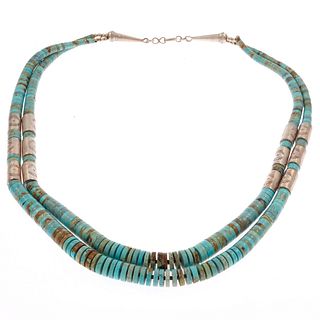 Santo Domingo Turquoise, Sterling Silver Necklace