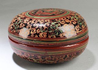 A Round Lacquer Container