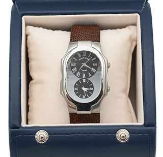 Philip Stein Teslar Mens Wristwatch, having double dial along with two original bands, in box.