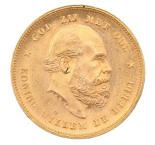 Dutch Gold Coin, seven grams, 22 1/2 millimeters, 21.6 karats. Provenance: Collection of Anton Peek previously from the Hague.