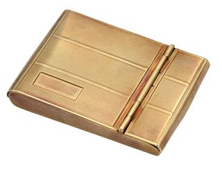 14 Karat Gold Matchbook Holder, 35 grams.