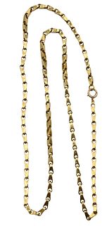 Cartier 18 Karat Gold Necklace, #54123, length 27 inches, 64.4 grams.
