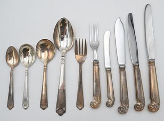 140 Piece Birks Sterling Silver Flatware Set, to include: 12 dinner forks, 12 salad forks, 12 fish forks, 1 olive fork, 1 pickle fork, 4 place spoons,
