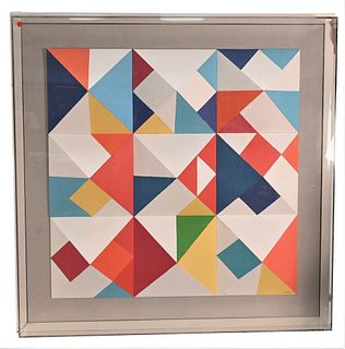 Yaacov Agam (b. 1928), Color Nines, 1985, screen print on folded paper, pencil signed and numbered lower right Agan 87/99, Circle Fine Art Corporation