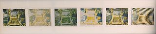 Alain Jacquet (1939 - 2008), Bulldozer Strip, color key process on plexiglass, 96" x 24". Provenance: Waddell Gallery New York label on back, two othe
