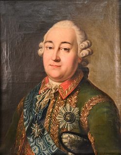 Portrait of a French Military Officer in Uniform, oil on canvas, unsigned, 28" x 21 1/2".