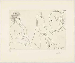 Pablo Picasso - Modele et Peintre Chauve