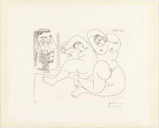 Pablo Picasso - Deux Grosses Femmes Nues et en Voyeur