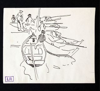 Ludovic-Rodo Pissarro - Untitled Harbor Sketch