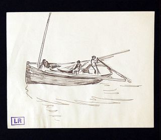Ludovic-Rodo Pissarro - Untitled Boat Sketch
