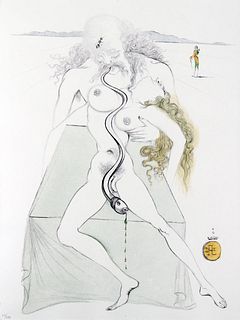 Salvador Dali - Nude Couple Large Serpent