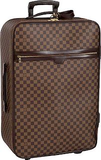 Louis Vuitton Damier Ebene Canvas Pegase 70 Suitcase Bag Excellent Condition 17.5" Width x 27" Height x 9" Depth