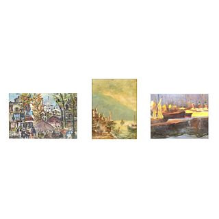 Three (3) Continental School Landscape Paintings