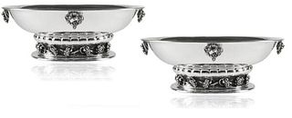 Pair of Early Large Georg Jensen Centerpiece Bowls 296A