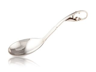 Vintage Georg Jensen Sterling Silver Ornamental Compote Spoon 21