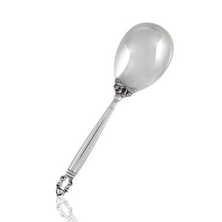 Vintage Georg Jensen Acorn Serving Spoon, Medium 113