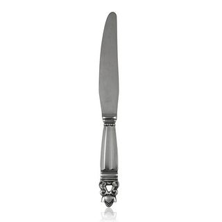 Vintage Georg Jensen Acorn Dinner Knife, Short Handle 013