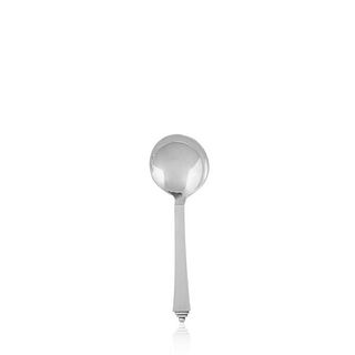 Vintage Georg Jensen Sterling Silver Pyramid Round Soup Spoon 051