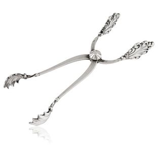 Georg Jensen Sterling Silver Acanthus Ice Tongs 284