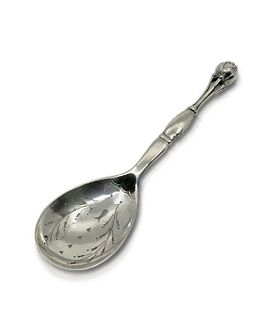 Georg Jensen Sterling Silver Ornamental Berry Spoon 38