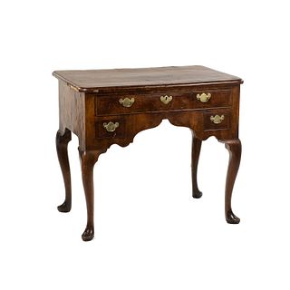Early 19th C Georgian Chippendale Lowboy Console Table
