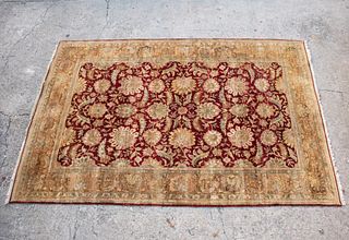 Indian Jaipur Wool Hand Knotted Area Rug