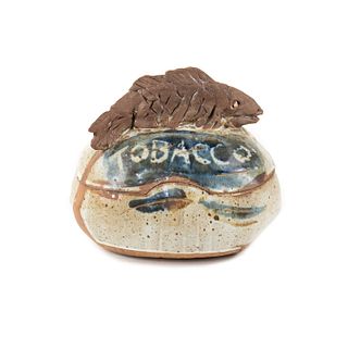 Ceramic Pottery Fish Form Tinder Box 
