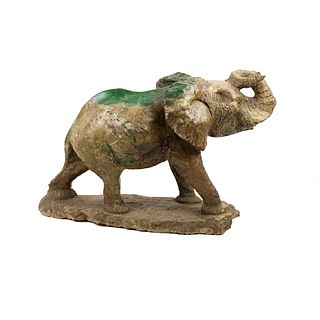 African Shona Soapstone and Jade Elephant Sculpture