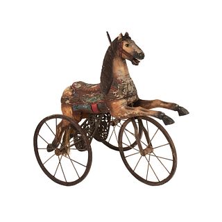 19th C Carousel Horse Tricycle attr Auguste Reidemeister 