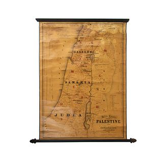 James Picardie Cox 'Bible Lands' Palestine Scroll Map