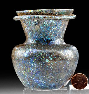 Roman Glass Vessel w/ Stunning Iridescence