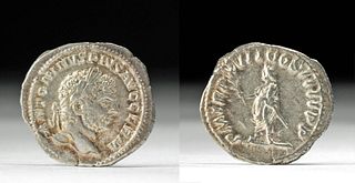 Roman Imperial Silver Denarius Coin of Caracalla