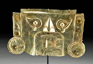 Exceptional 10th C. Sican Gold Ceremonial Mask