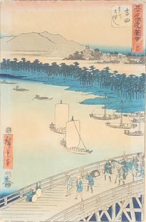 Three Japanese Woodblock Prints by Hiroshige
