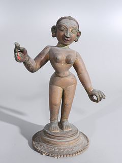 Antique Bronze Indian Statue of Radha
