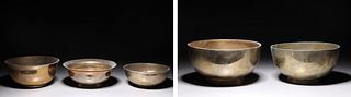 Group of Five Antique Indian Bowls