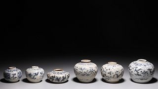 Group of Six Chinese Antique Ceramic Vases