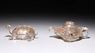 Two Chinese Glass Objects