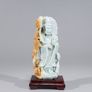 Chinese Jadeite Guanyin Figure