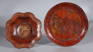 Three Chinese Wooden Chargers