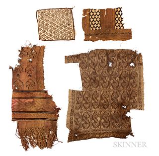 Four Pre-Columbian Textile Fragments