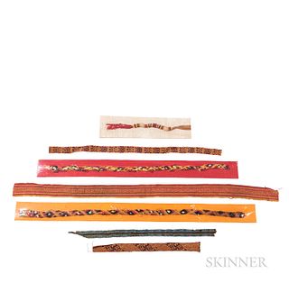 Seven Chancay Textile Strips