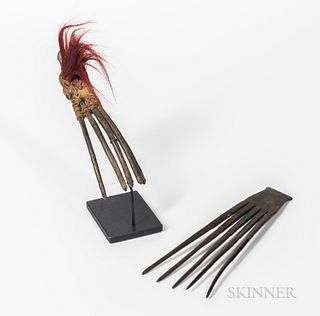 Two Timor Hair Combs