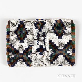 Plains Beaded Commercial Leather Pouch