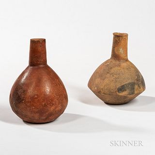 Two Prehistoric Caddoware Pottery Bottles