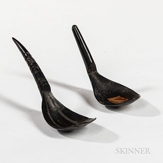Two Northwest Coast Horn Spoons
